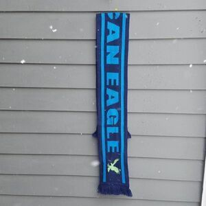 American Eagle Blue Black Knit Scarf 72" x 6 1/2"